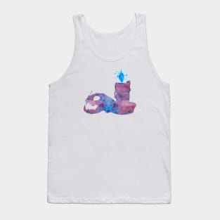 Cat skull and candle Tank Top